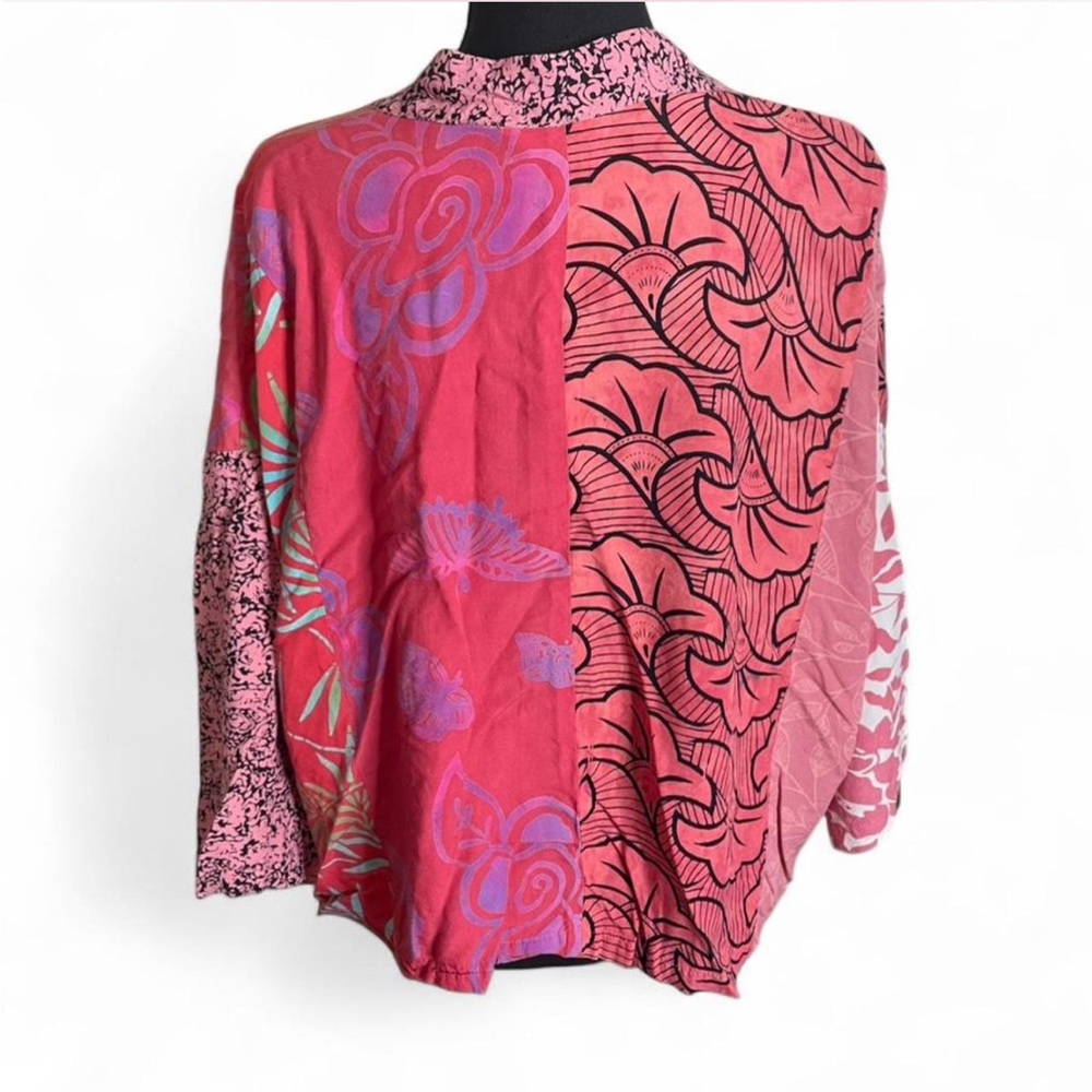 Wild Thing Wild Woman Mixed Print Patchwork Boho/Festival Kimono L/XL - Picture 4 of 5